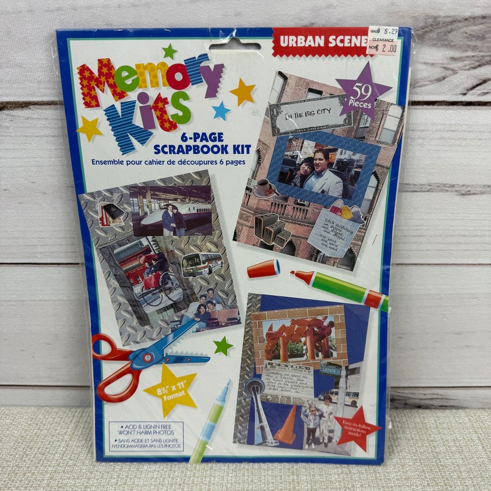 Memory Kits Urban Scene 6-Page Scrapbook Kit‎ 59 Pieces Scrapbooking